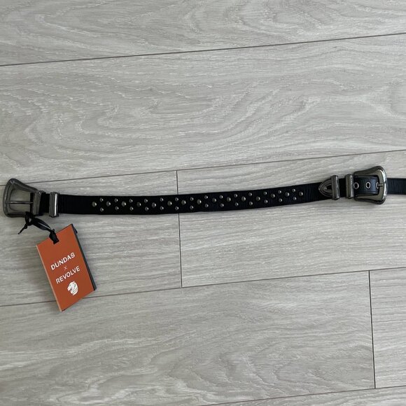 Dundas x Revolve Carlin Double-buckle Western Belt, NWT, Small
